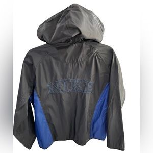 Vintage Nike 1/2 zip Pull over Windbreaker Embroidered Logo Large Blue